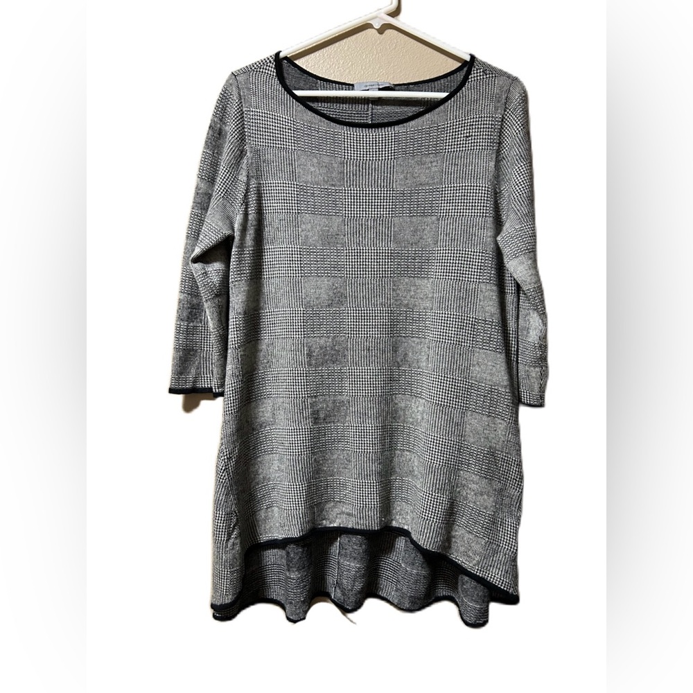 Classiques Entier Tunic Sweater Sz L Merino Wool Cashmere Long Sleeve Patchwork
